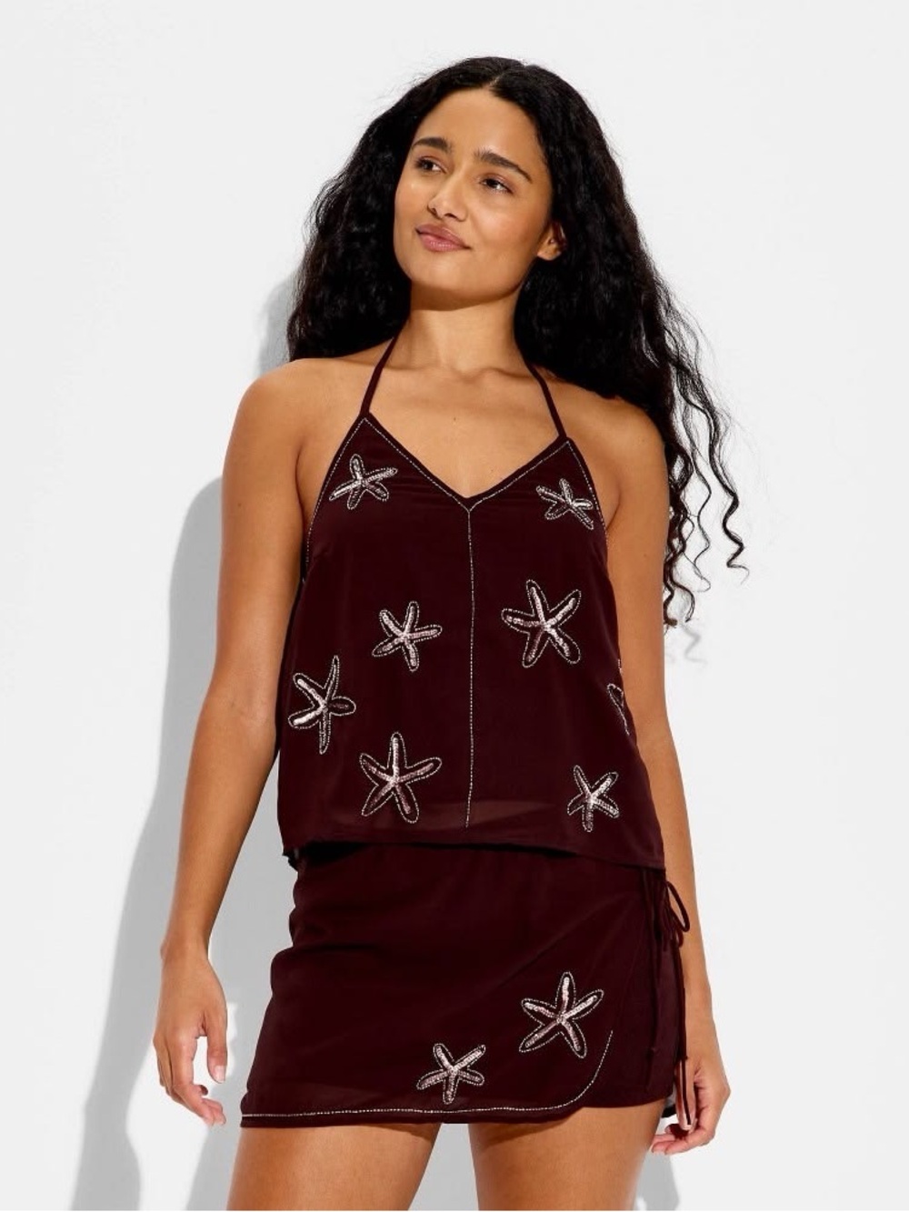 Wild fable brown skirt set